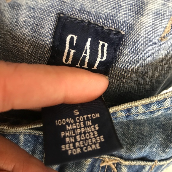 Gap Jean Overall Shorts Size Small - Picture 4 of 5